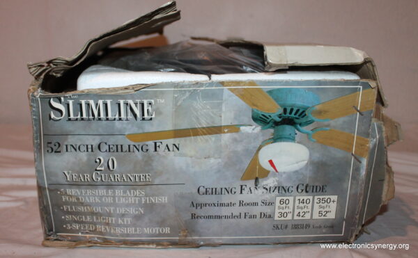 52" Slimline Flushmount Ceiling Fan with Light - Image 7