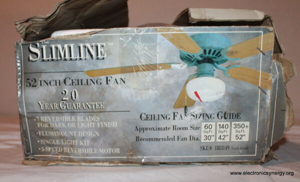 52" Slimline Flushmount Ceiling Fan with Light - Image 8