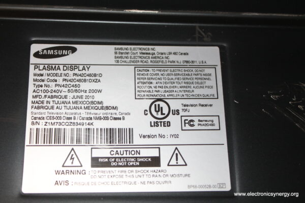 Samsung PN42C450B1D 42" Plasma HDTV - Image 3