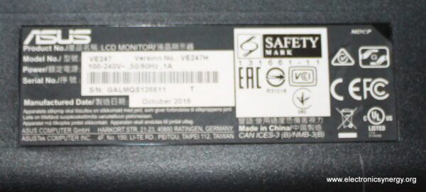ASUS VE247H 24" LCD Monitor – HDMI/DVI/VGA - Image 2
