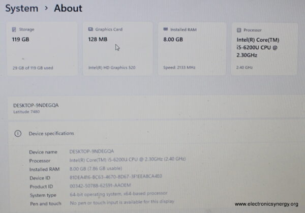 Dell Latitude E7480 Laptop – Intel i5, 8GB RAM, 128GB SSD - Image 4