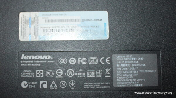 Lenovo G580 Laptop – Intel i5, 8GB RAM, 500GB HDD (Japanese Keyboard) - Image 7