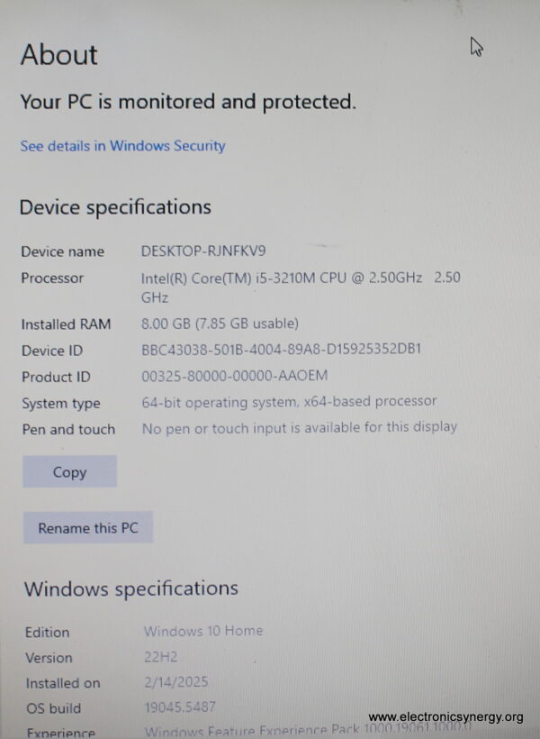 Lenovo G580 Laptop – Intel i5, 8GB RAM, 500GB HDD (Japanese Keyboard) - Image 6