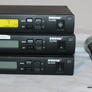 Shure ULXS4 Wireless Microphone Receiver System – 3 Receivers + Mic & Charger
