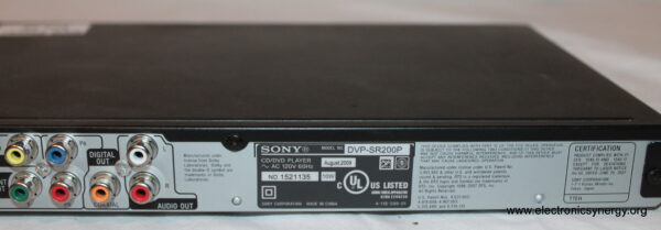 Sony DVP-SR200P DVD Player - Image 3