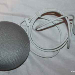 Google Home Mini (Gray) – Smart Speaker with Adapter